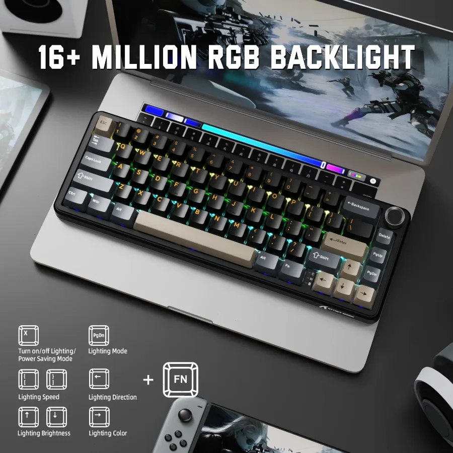 ATTACK SHARK X66 CREMA — vista 4