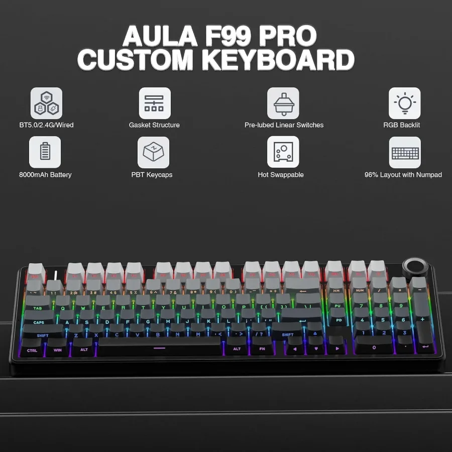AULA F99 PRO GRIS — vista 3