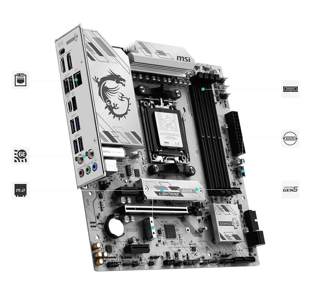 B850 MSI GAMING PLUS WIFI 6E — vista 3