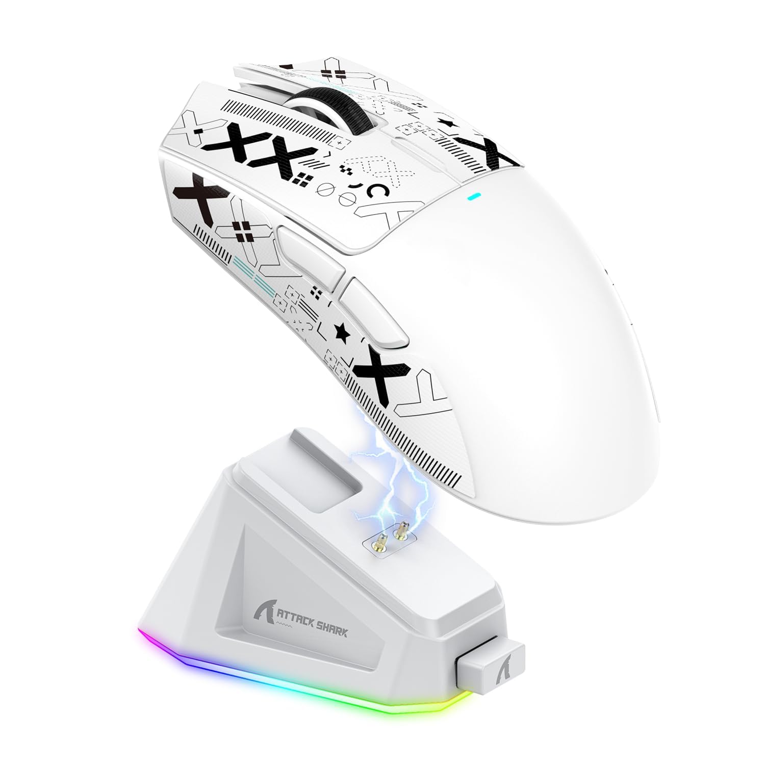 ATTACK SHARK X11 BLANCO — vista 3
