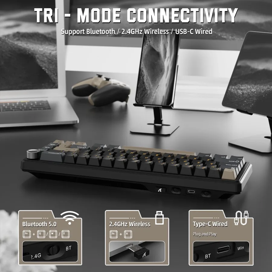ATTACK SHARK X66 CREMA — vista 3