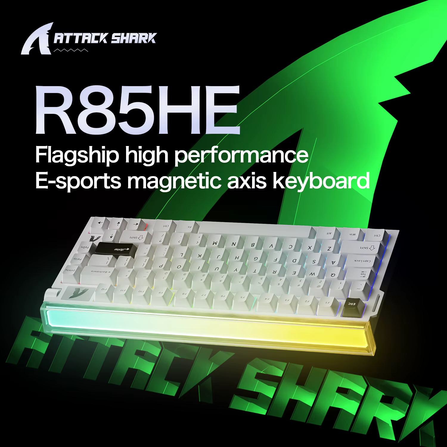 ATTACK SHARK R85HE BLANCO — vista 3